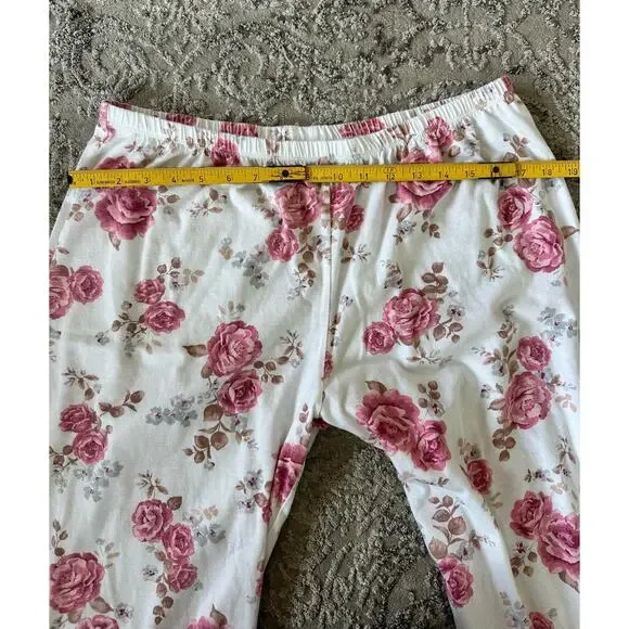 Laura Ashley Floral Pink Longsleeve Pajama Set Sz. Large - Picture 12 of 13